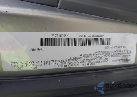 2006 Subaru B9 Tribeca Base 5-Passenger/Limited 5-Passenger from USA, damaged, VIN 4S4WX82C464418599